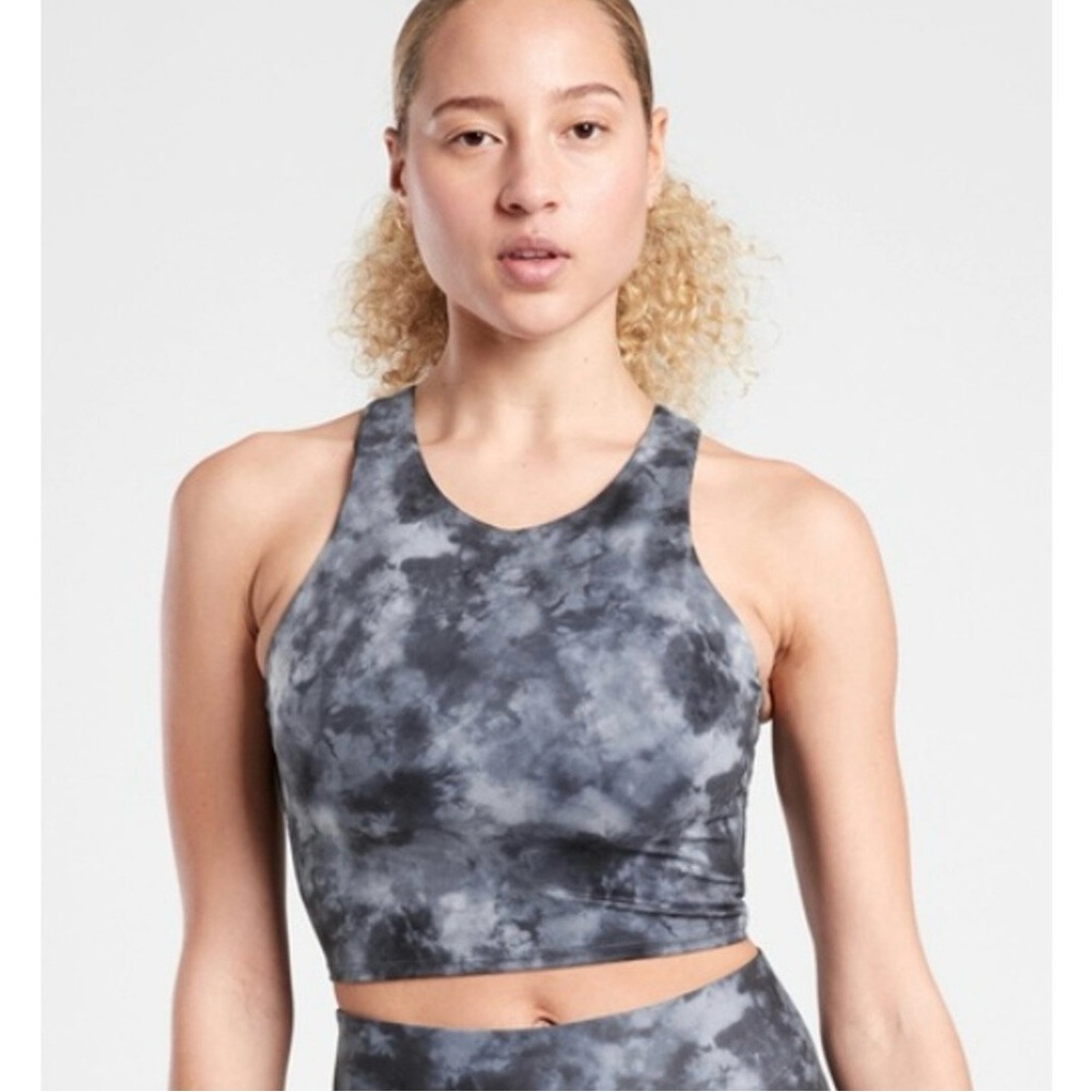 Athleta Conscious Crop in Black Tie-dye •Size 1x D-DD•